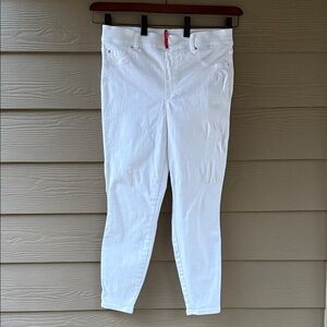 SPANX White Every Wear Ankle Skinny Pull On Stretch Jeans Size XL